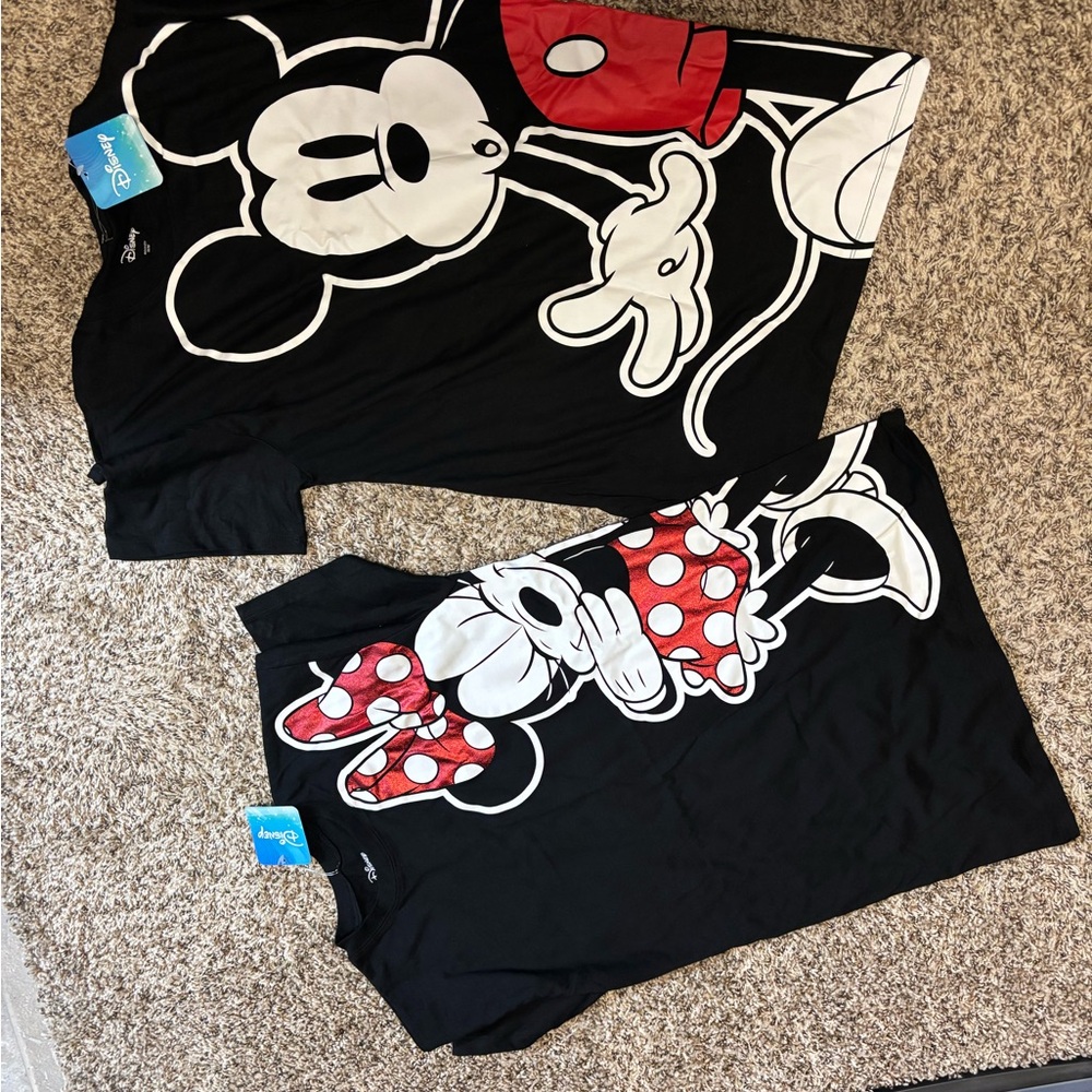 Disney Black and Red Mickey & Minnie T-Shirts set for couples